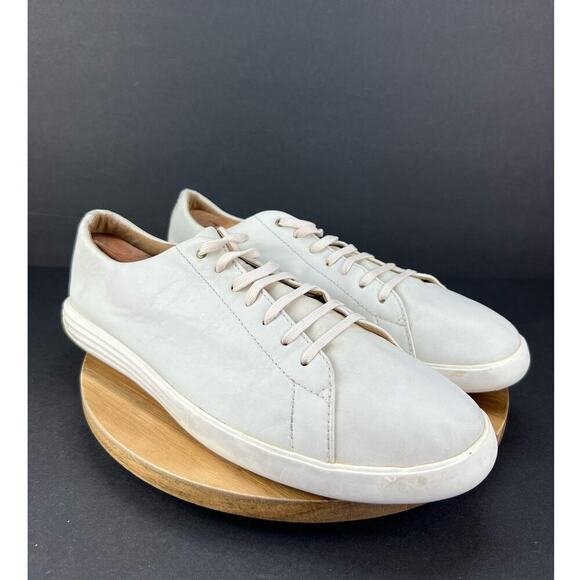 Cole Haan Grand Crosscourt 2 Off White Leather Low Top Sneakers C26515 Size 12 - Picture 1 of 12
